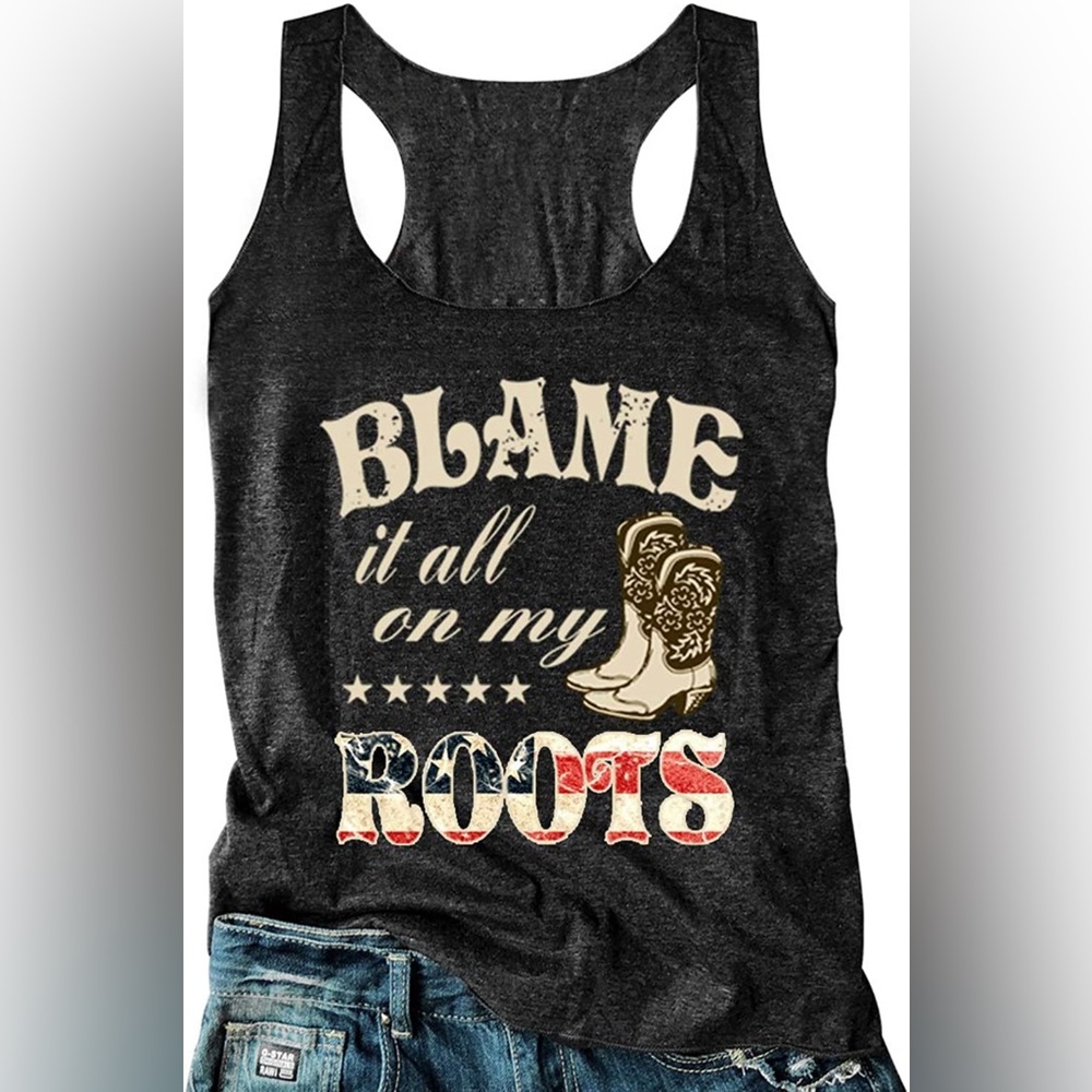 Heather gray tank top.